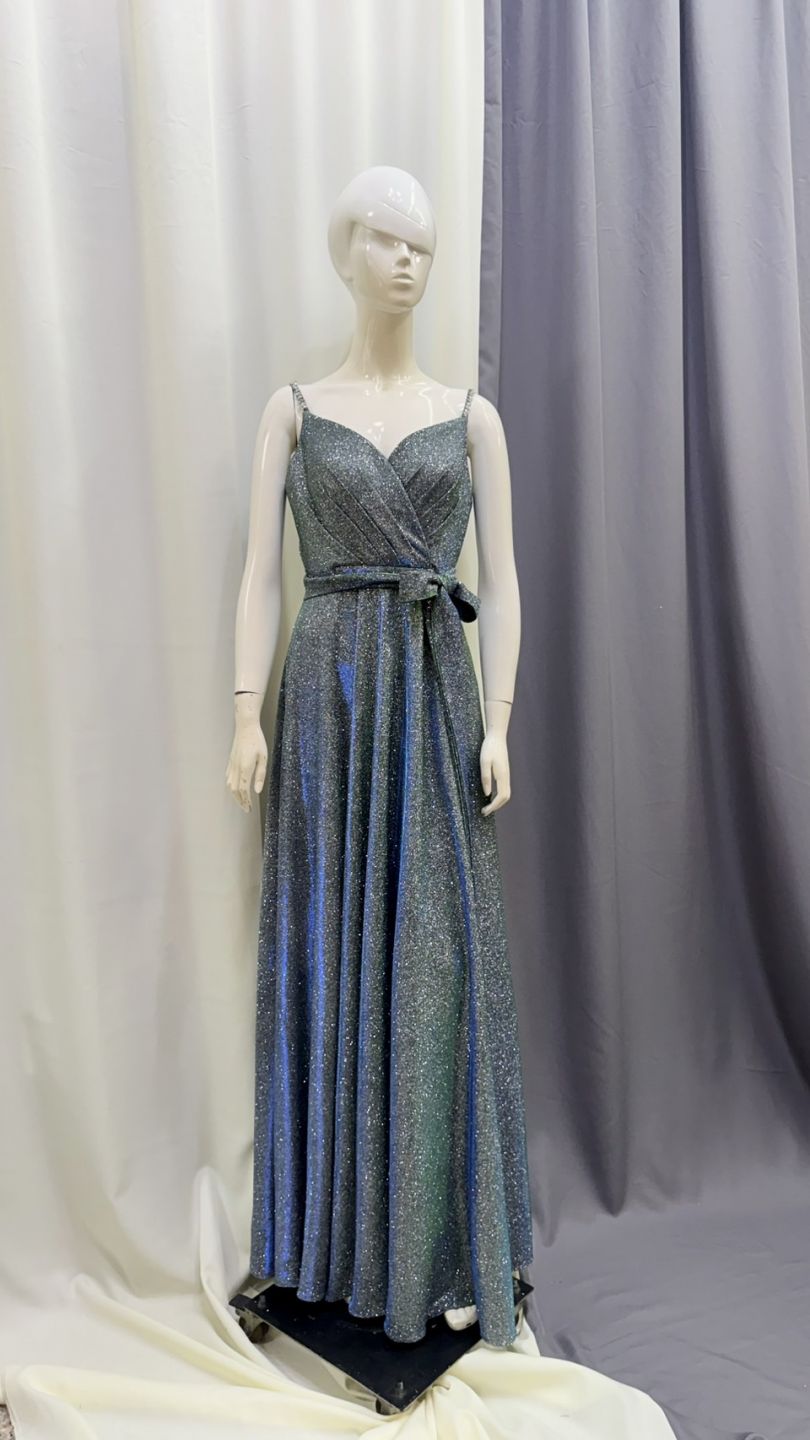 星光綁帶細肩長禮服